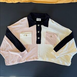 BUCKETLIST Oversized Color Block Shirt